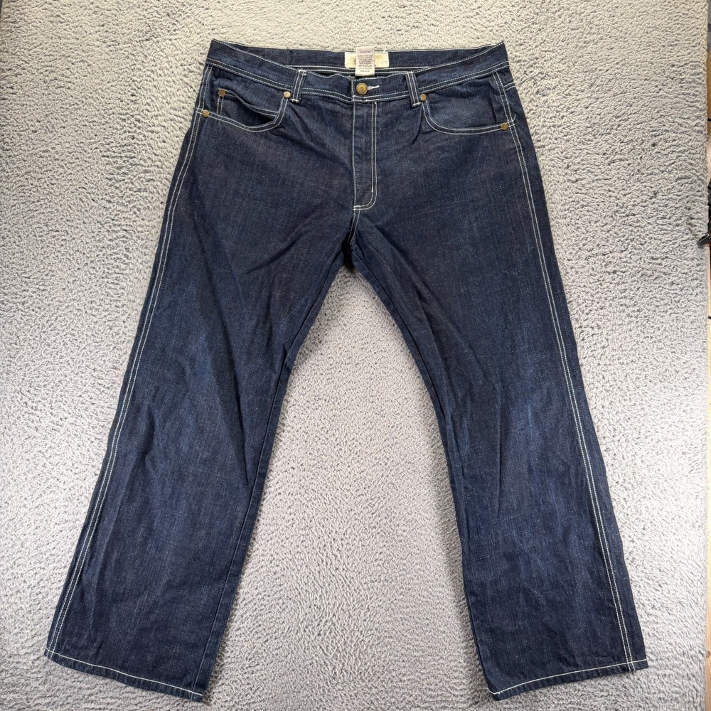 Vintage Rich Kids Jeans Mens 42x32 Blue Cotton Denim Straight Leg Workwear Baggy